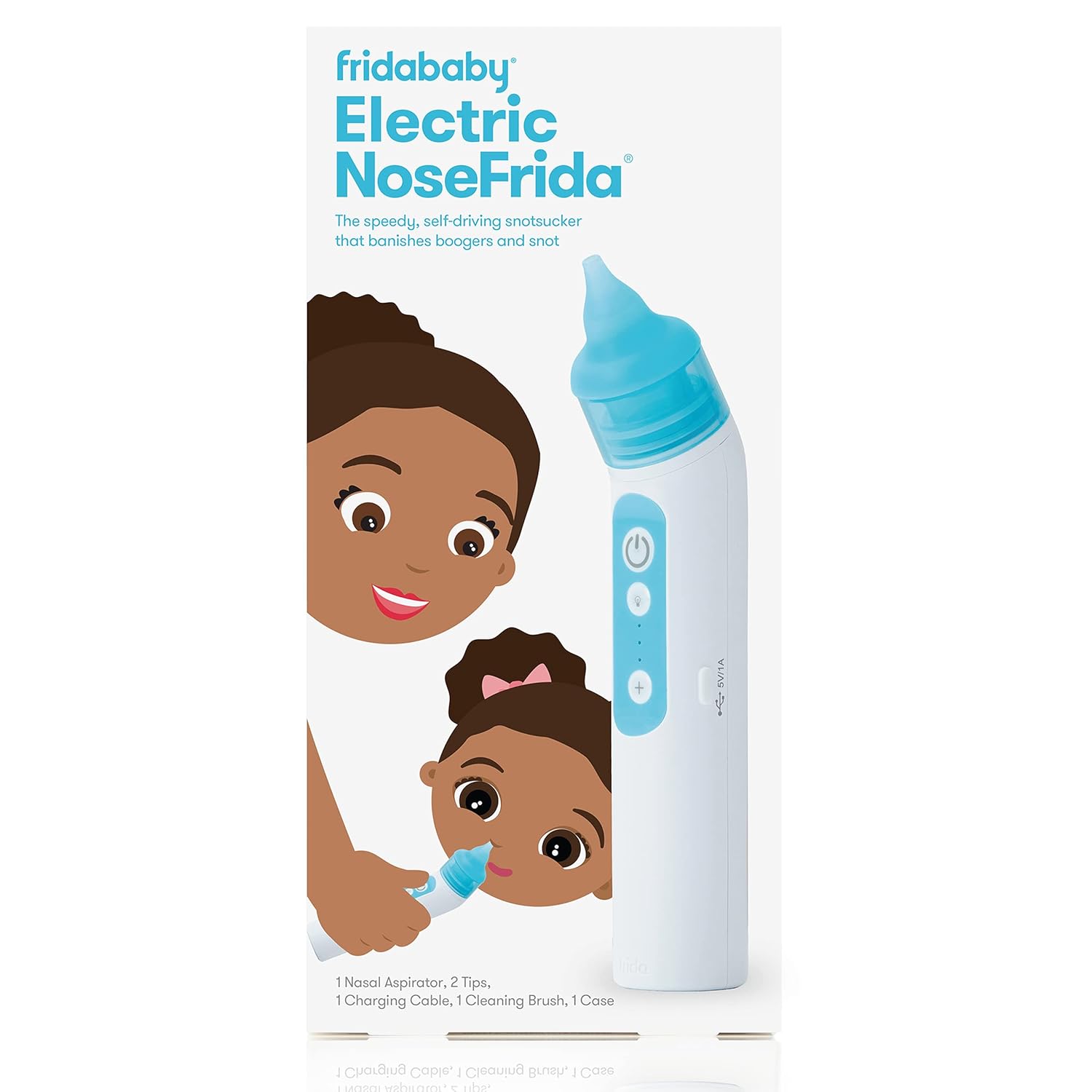 FridaBaby Electric NoseFrida | USB Rechargeable Nasal Aspirator with Different Levels of Suction by Frida Baby Pack of 2