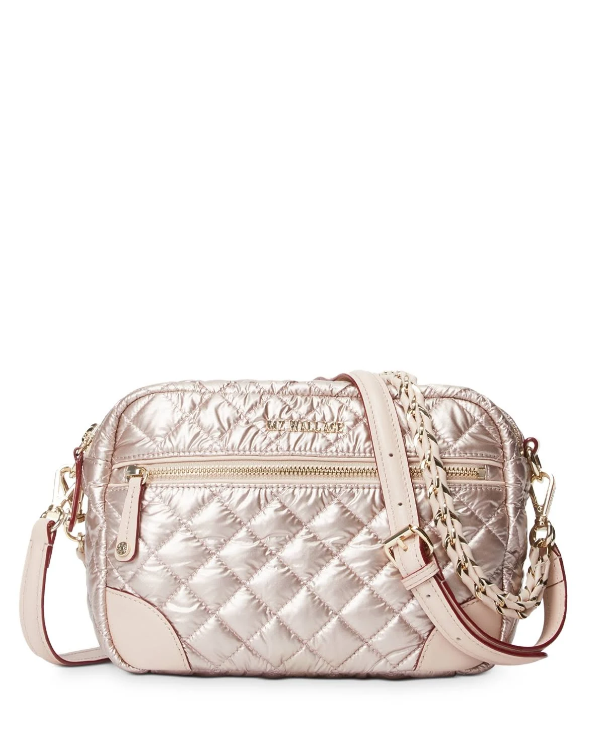 MZ Wallace Small Crosby Crossbody - Rose Gold Metallic