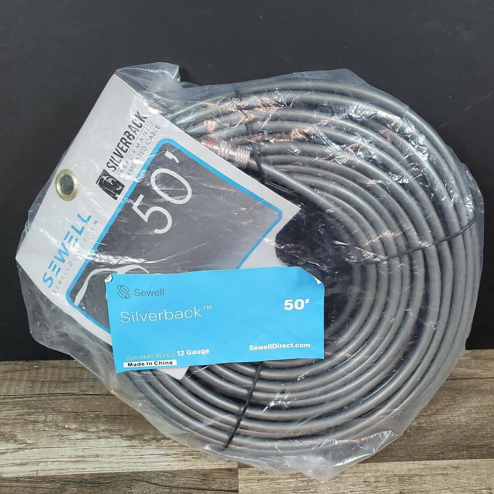 Silverback Speaker Wire with Banana Plugs, 50ft / 1