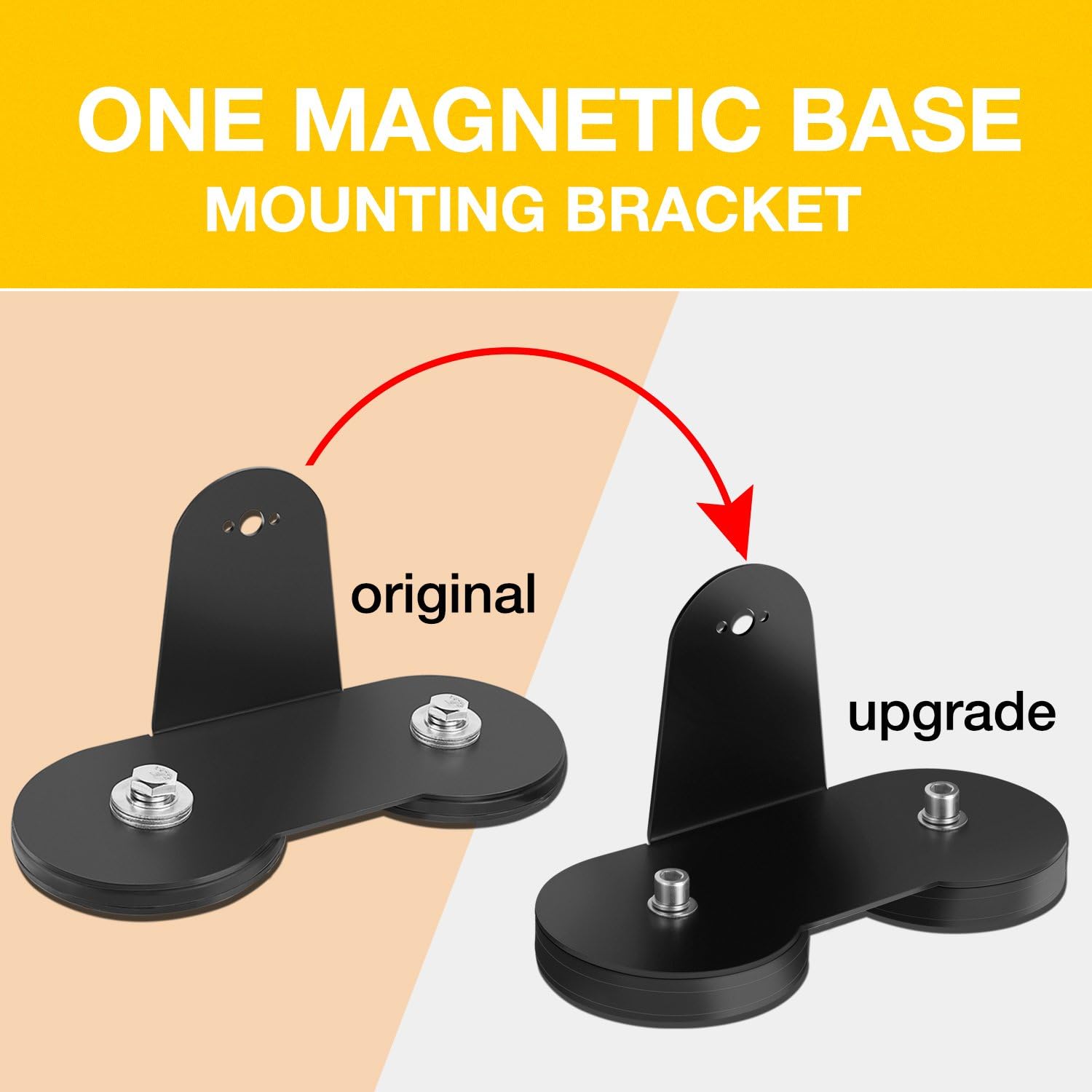 Magnetic Base LED Light Bar Mounting Brackets, AKD Part Windshield Powerful Mount Bracket Sucker Holder Roof Off Road Holder for LED Work LED Pods Light Straight Curved Quad Row LED Lighting