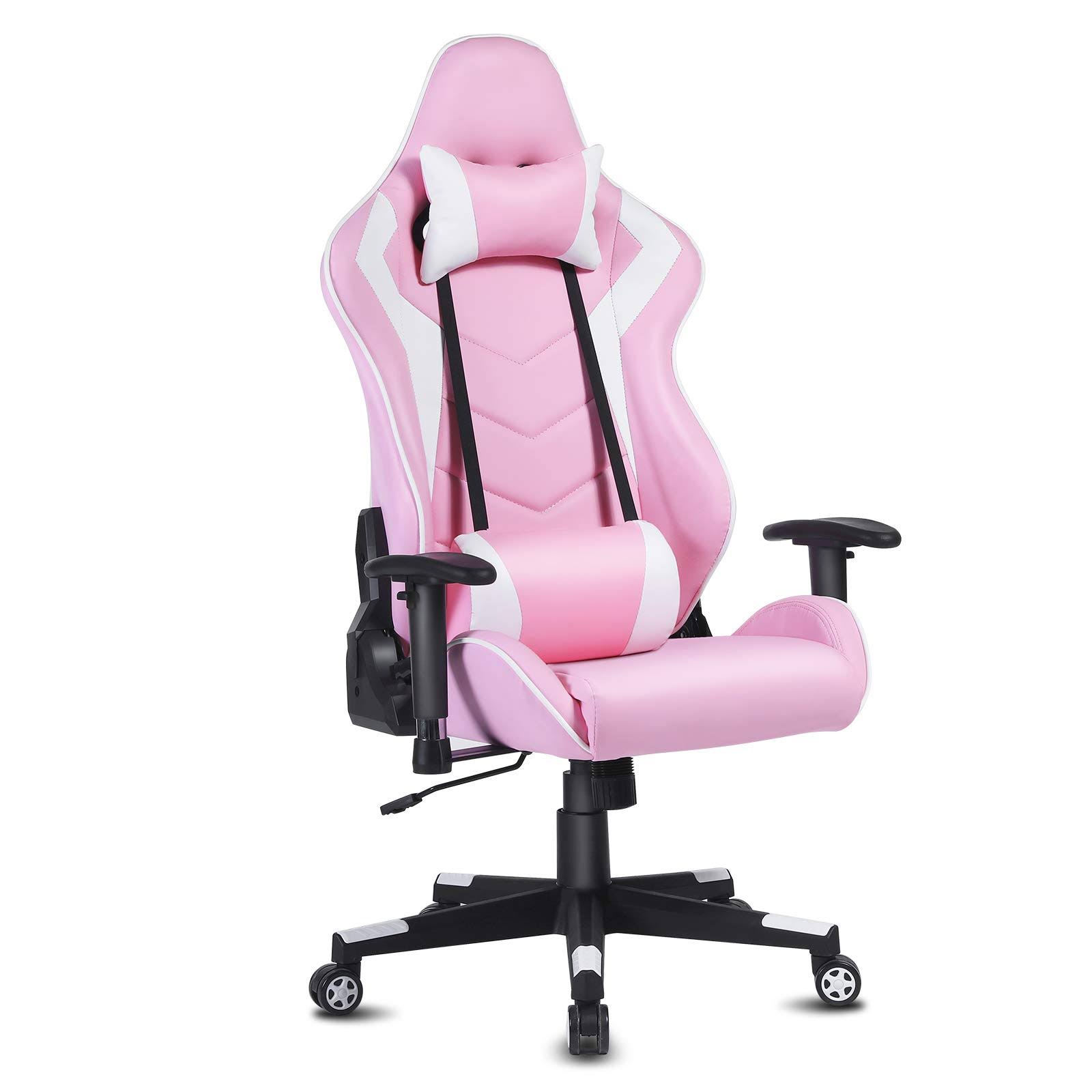Modern-Depo High-Back Swivel Gaming Chair Recliner Racing Style Ergonomic Office Desk Reclining Chair with Headrest and Lumbar S