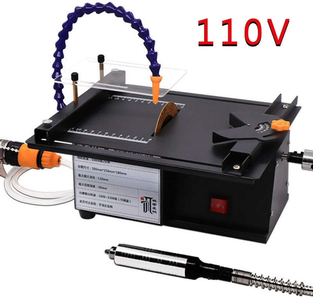 Polishing Machine, TBVECHI 7-Speed Adjustable Gem Jade Cutting Carving Polishing Milling Machine 110V
