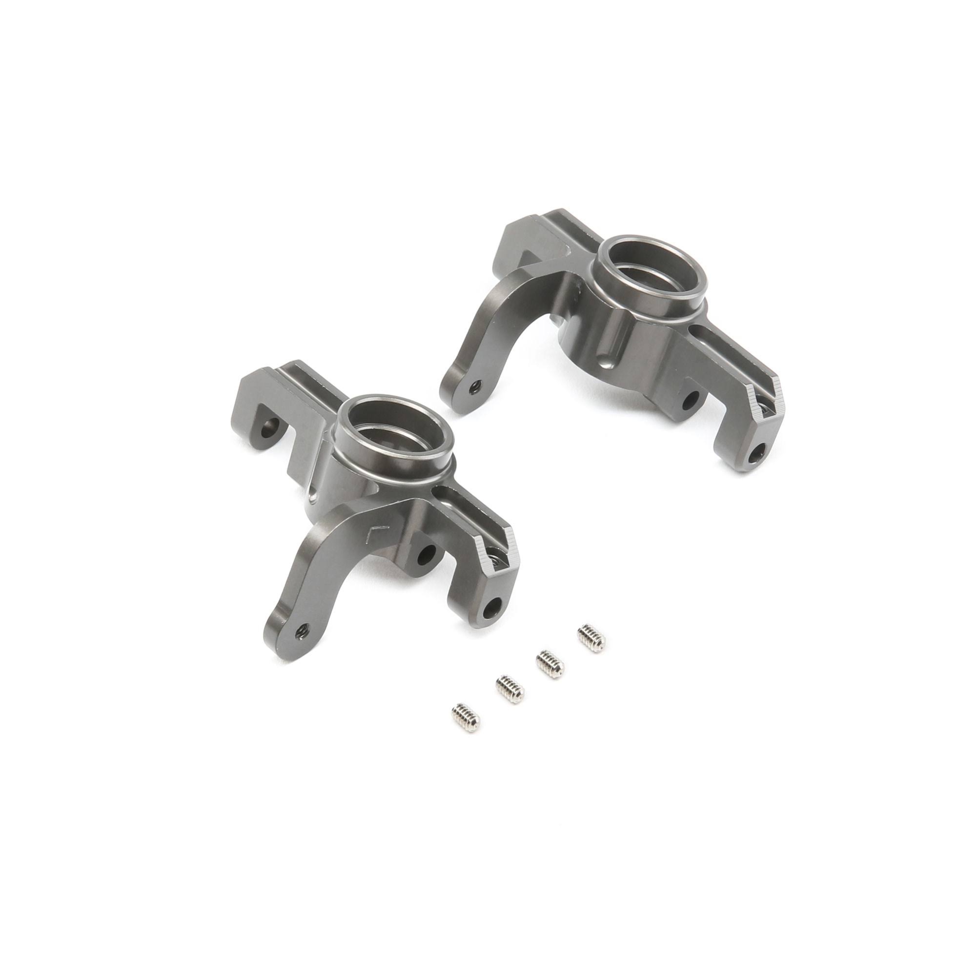 Team Losi Racing Aluminum Front Spindle Set for Universals: 8/E 4.0
