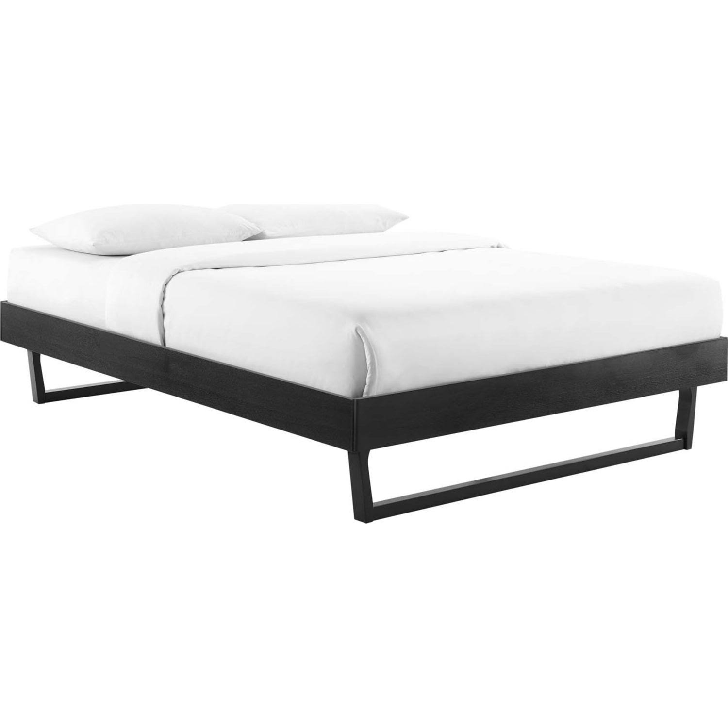 Modway Billie King Platform Bed Frame Black Wood