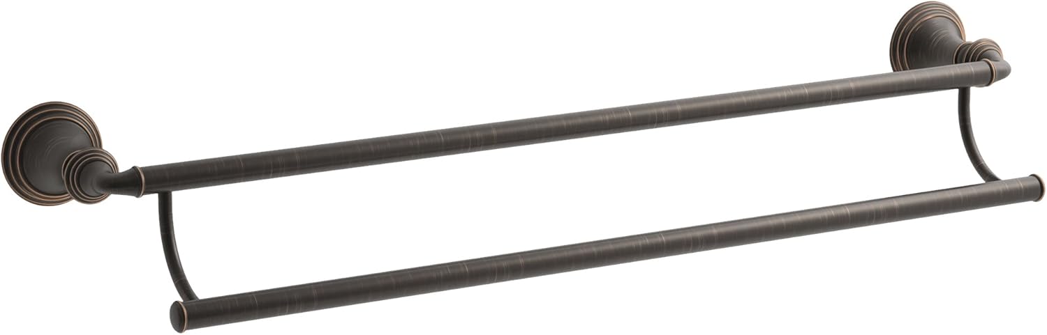 Towel Bar by KOHLER, 24-Inch Double Bathroom Towel Bar, Devonshire Collection, Polished Chrome, K-10553-CP Pack of 2