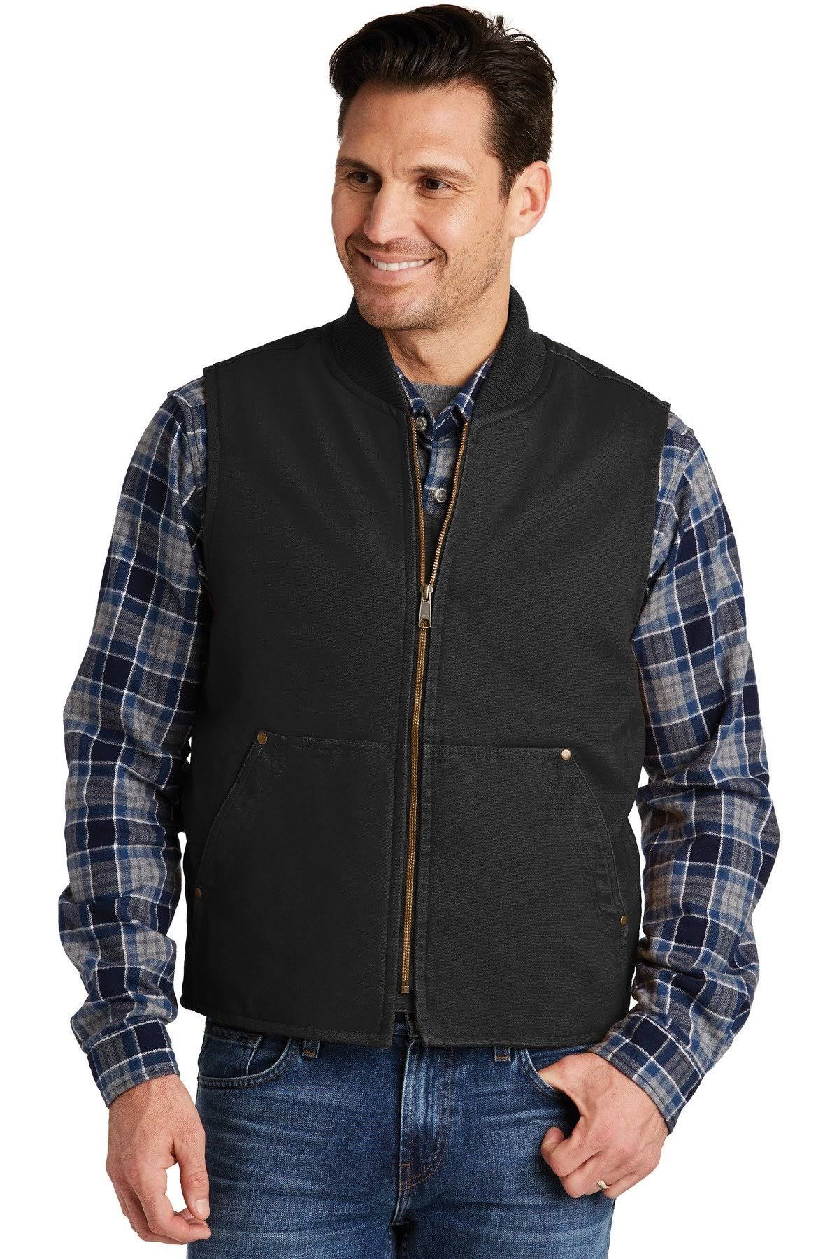 Cornerstone CSV40 Washed Duck Cloth Vest - Black - S