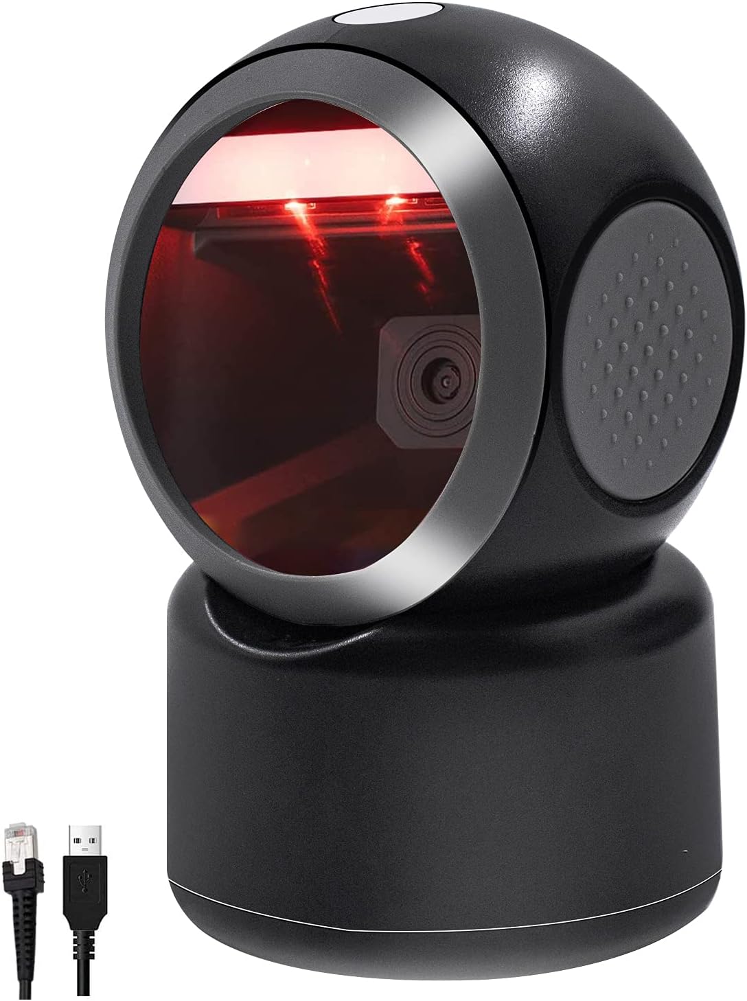 1D 2D QR Desktop Barcode Scanner, Symcode Omnidirectional Hands-Free Automatic USB Barcode Reader, Capture Barcodes from Mobile Phone Screen, Automatic Image Sensing Barcode Scanner Pack of 2