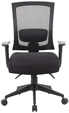 Boss Office Products Mesh Back 3 Paddle Task Chair with Seat Slider in Black