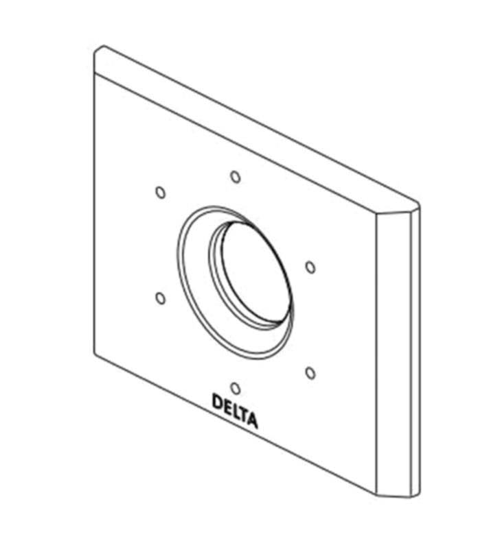 Delta Rp91937bl Pivotal 6 1/8 inch 6-Setting Diverter Escutcheon in Matte Black