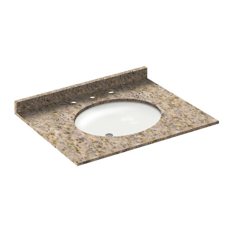 LessCare Vanity Top with Back Splash Finish: Wheat