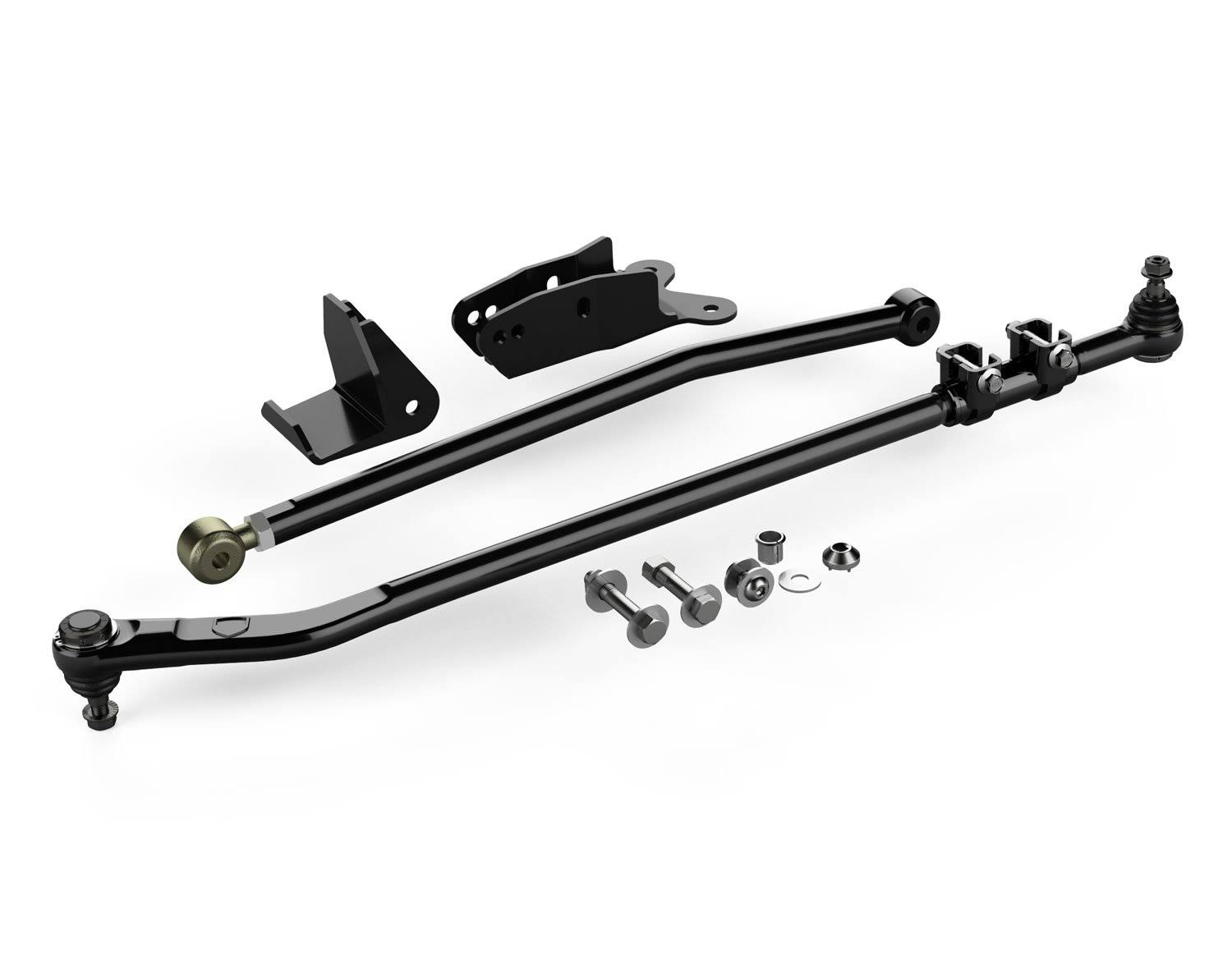 2008 Jeep Wrangler (JK) Teraflex HD Drag Link Flip Kit with Front Track Bar Drop Bracket u0026 Frame Brace Kit - 1600450