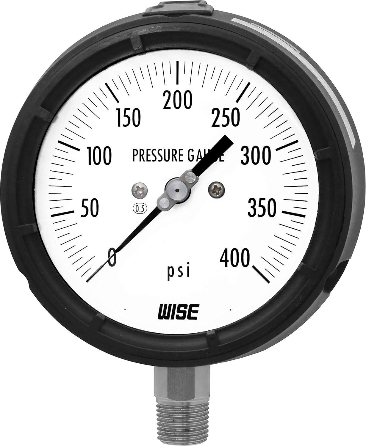 WISE Solid Front Type Pressure Gauge with thermoplastic case P359 125mm(4-1/2