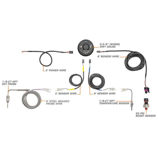 GlowShift 3in1 Black Face Boost Digital Pyrometer and Temperature Gauge