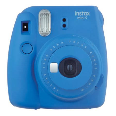 Fujifilm Instax Mini 9 Instant Film Camera (Cobalt Blue) + Fujifilm Instax Mini Twin Pack Instant Film (80 Shots) + Photo Keycha