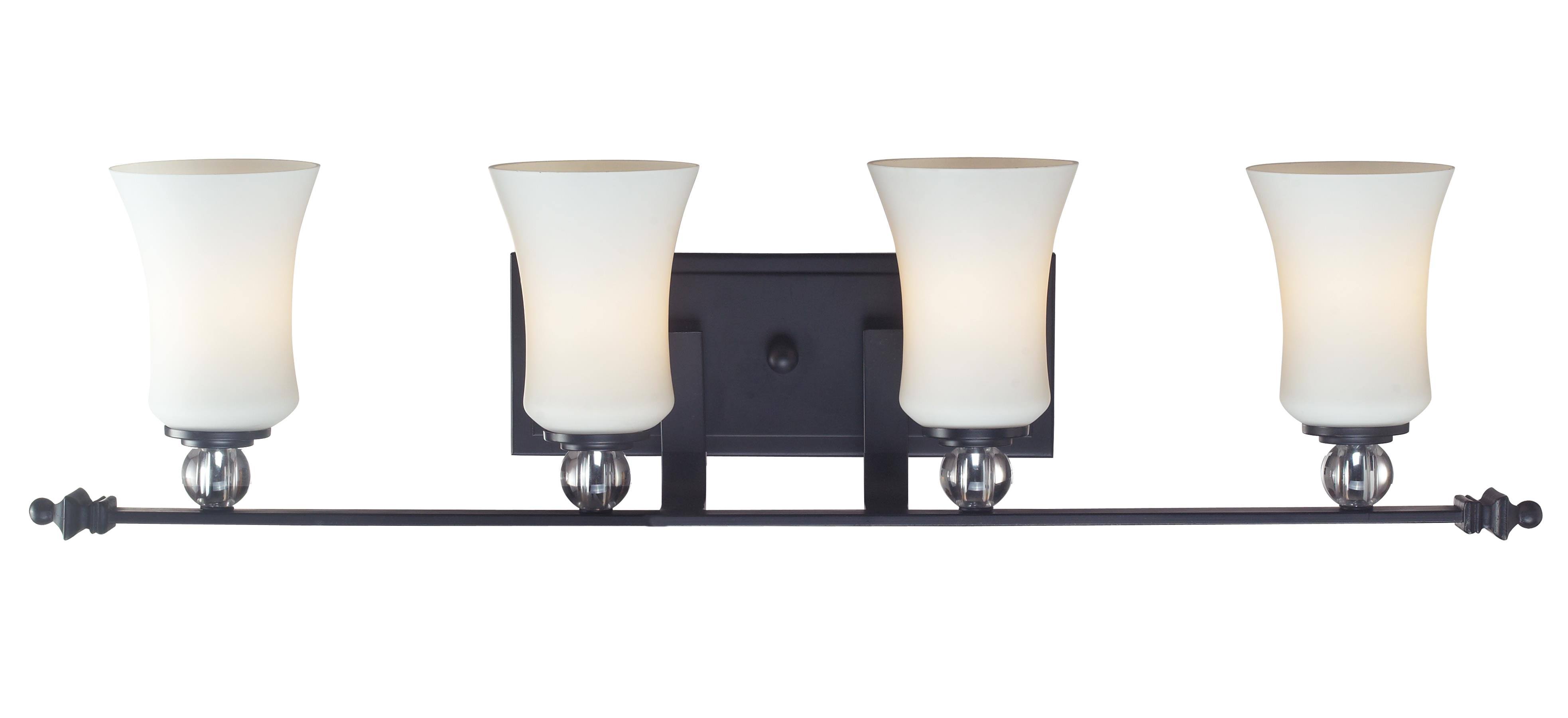 Z-Lite 604-4v Harmony 4-Light Vanity Light Matte Black
