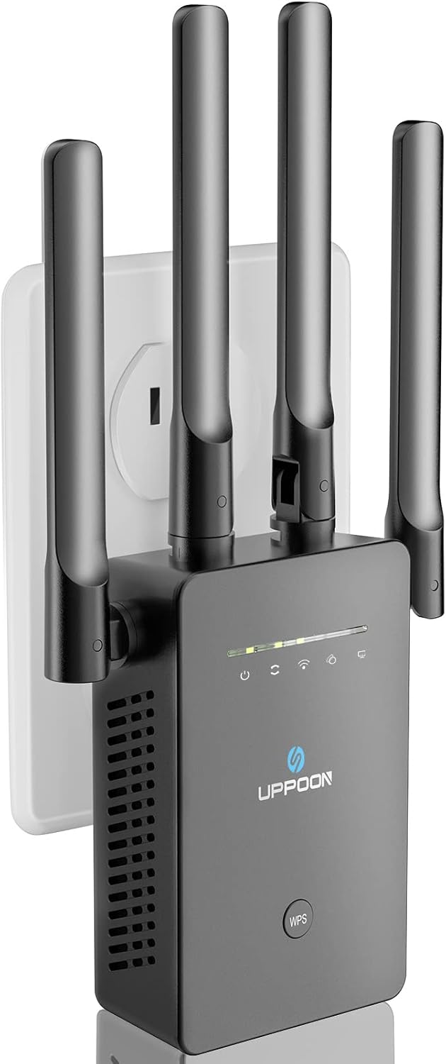 Latest 2022 WiFi Extender Signal Booster up to 6000sq.ft, Wireless Internet Repeater Long Range Signal Amplifier for Home, Easy 1-Button Setup, 5 Working Mode, WAN/LAN Port Pack of 2
