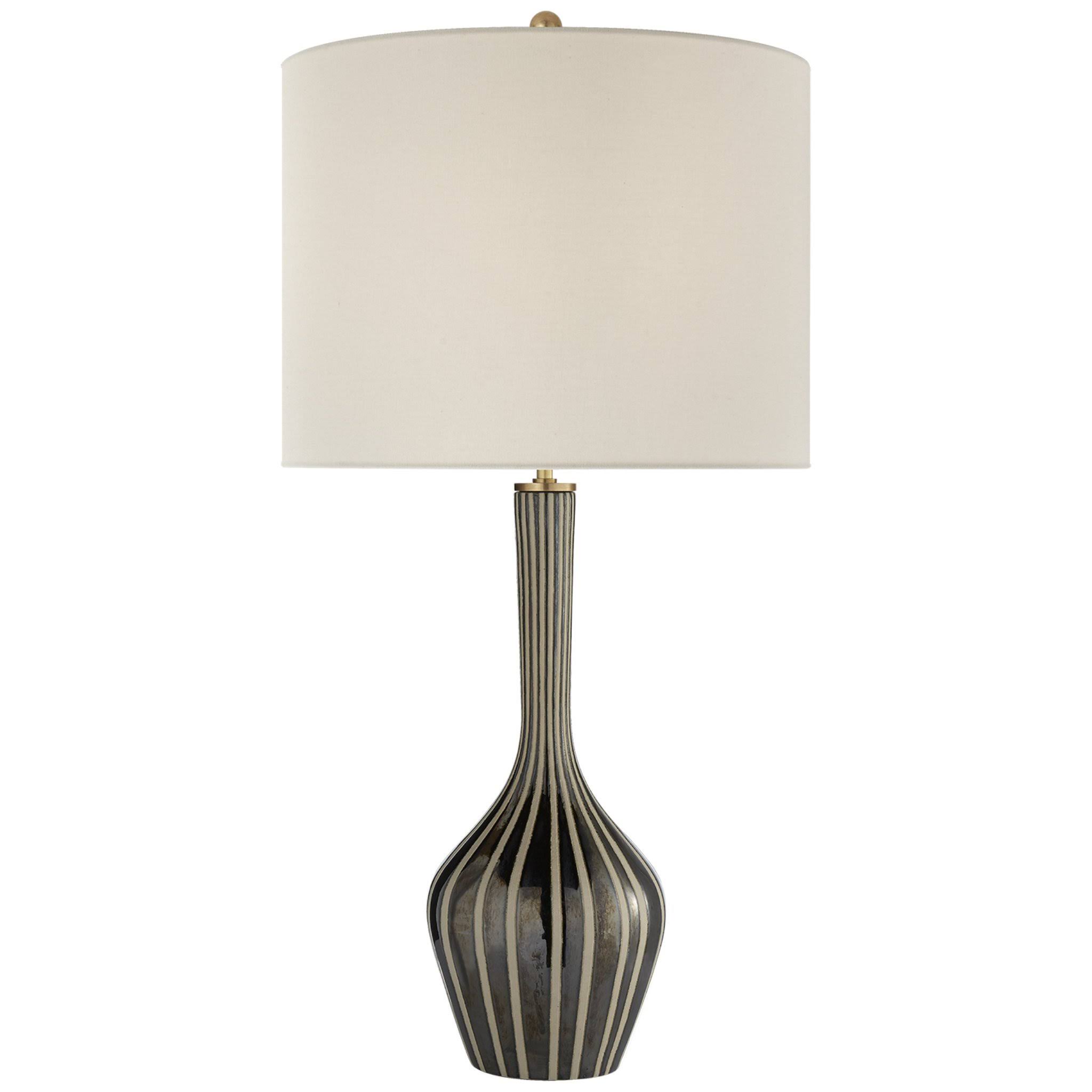 Parkwood Large Table Lamp - Natural Bisque and Black Pearl