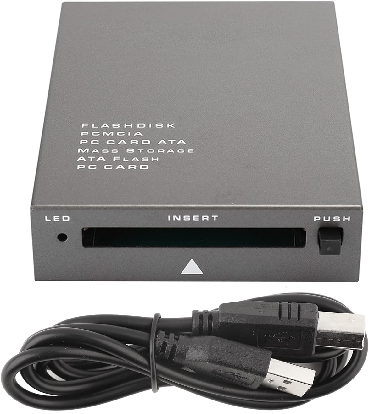 USB 2.0 PCMCIA Card Reader, USB2.0 Interface to PC Card ATA, PCMCIA, PC Card Memory Card Reader Support 20MB-20G, Plug and Play, Hot Swap Pack of 2