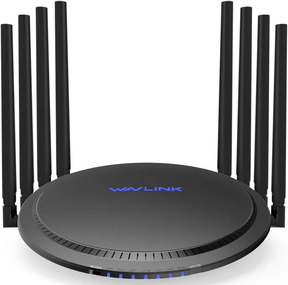 WAVLINK AC3000 Smart Wi-Fi Router for Home,MU-MIMO Tri-Band Wireless Interent Gigabit Router,High Speed WiFi Range Extender with Touchlink,4K Streaming/Gaming（Ethernet Ports,Guest WiFi, QoS） Pack of 2