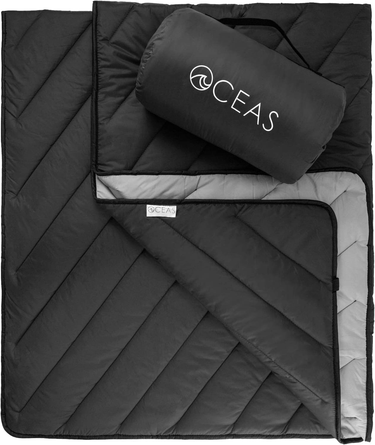 Oceas Outdoor Puffy Camping Blanket - Down Alternative Packable Blanket for Hiking, Outdoor Adventures and Travel - Cold Weather Camping Blanket for Winter - Camp Quilt Made of Sleeping Bag Material