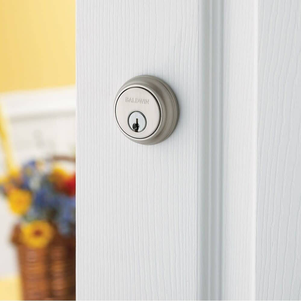 Baldwin Traditional Round Single Cylinder Deadbolt Non-Lacquered Brass