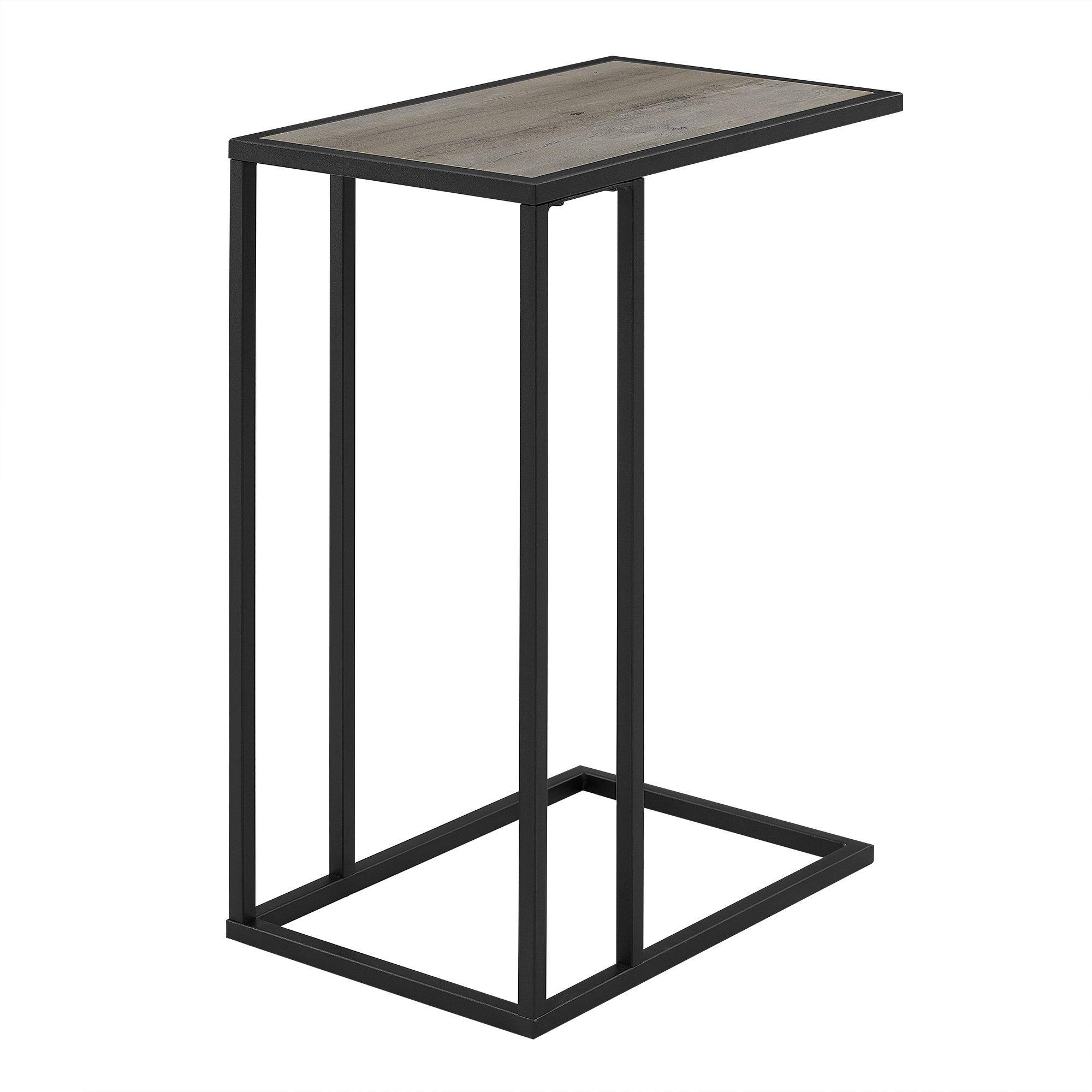 We Furniture 20x22 Contemporary Asymmetrical Design C Table - Grey Wash and Black