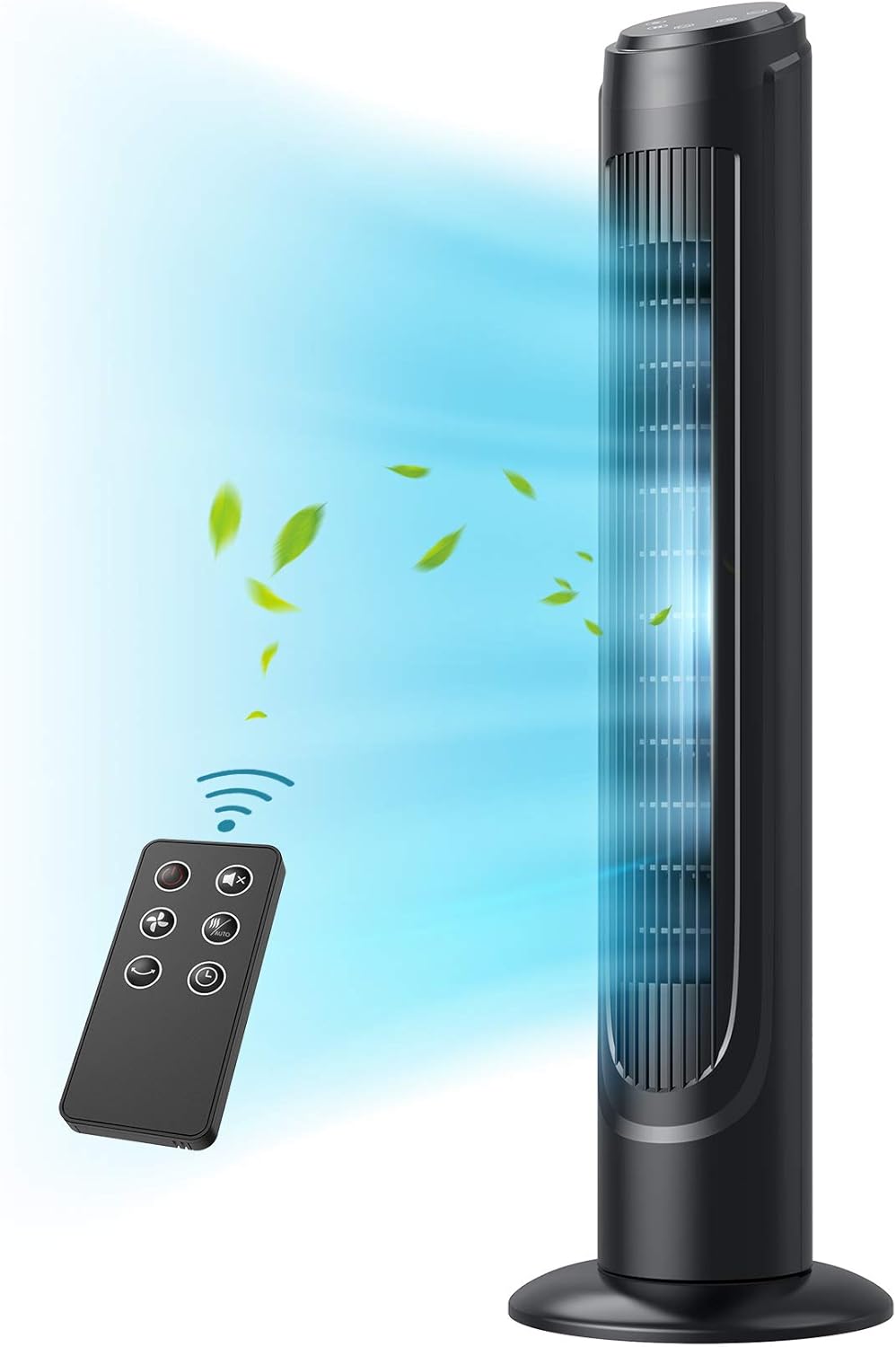 Tower Fan, Dreo 90° Oscillating Fans with Remote, Quiet Cooling,12 Modes, 12H Timer, Space-Saving, LED Display with Touch Control, 40” Portable Floor Bladeless Fan for Bedroom Living Rooms Office Pack of 2