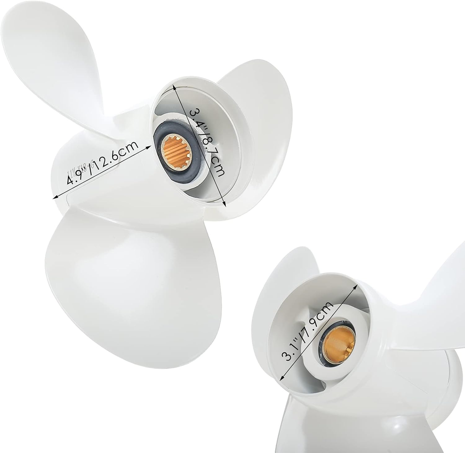 YaeMarine Boat Engine Aluminum Alloy Propeller 11 1/8x13-G for Yamaha 30HP 40HP 50HP 60HP Outboard Motors Boat Engine Propellers Pack of 2