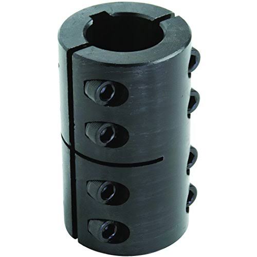 Climax Metal Products - 2ISCC-137-100KW - 2-Piece Industry Standard Clamping Coupling w/Keyway, 1-3/8, Black Oxide Steel