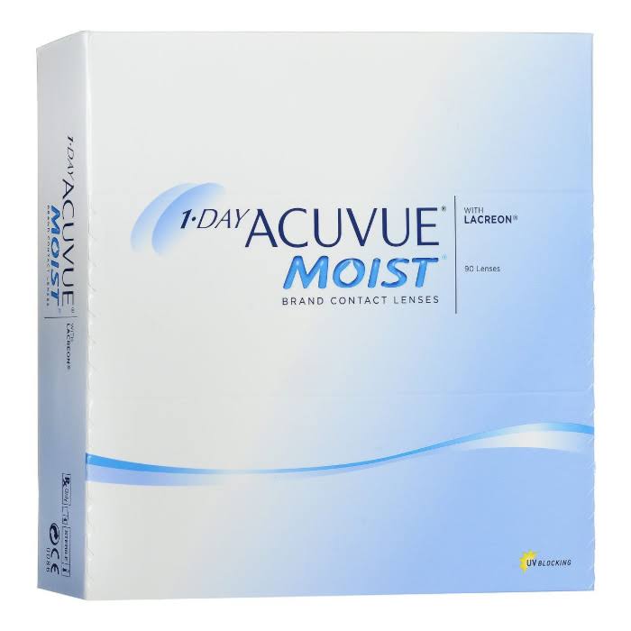 Acuvue 1-Day Moist Brand Contact Lenses, 90 Pack