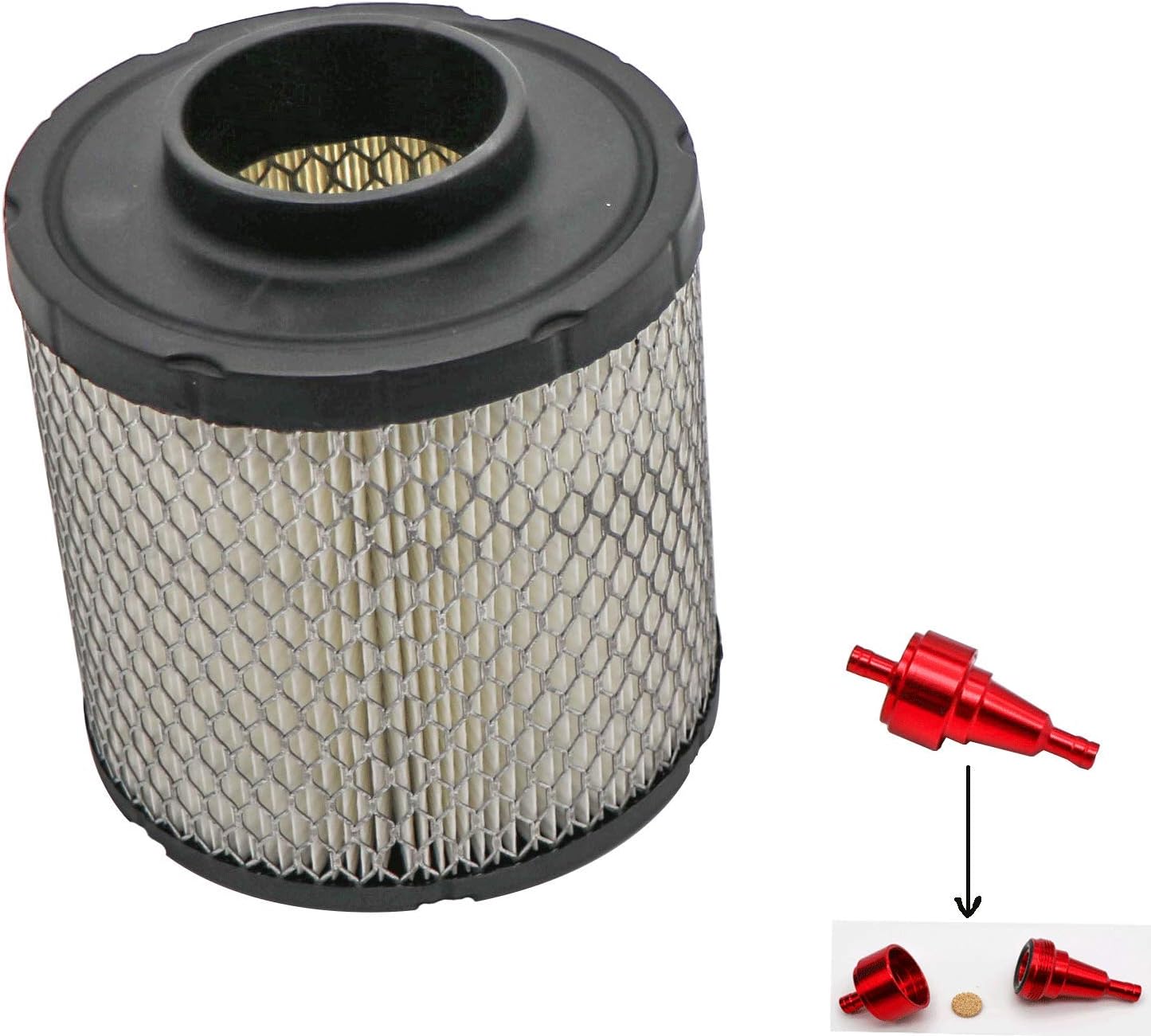 Air Filter For Polaris ACE 570 Ranger 500 Crew 570-6 ETX Sportsman ACE 570 ATV UTV, Replace OEM 7082037, CNC Red Fuel Filter