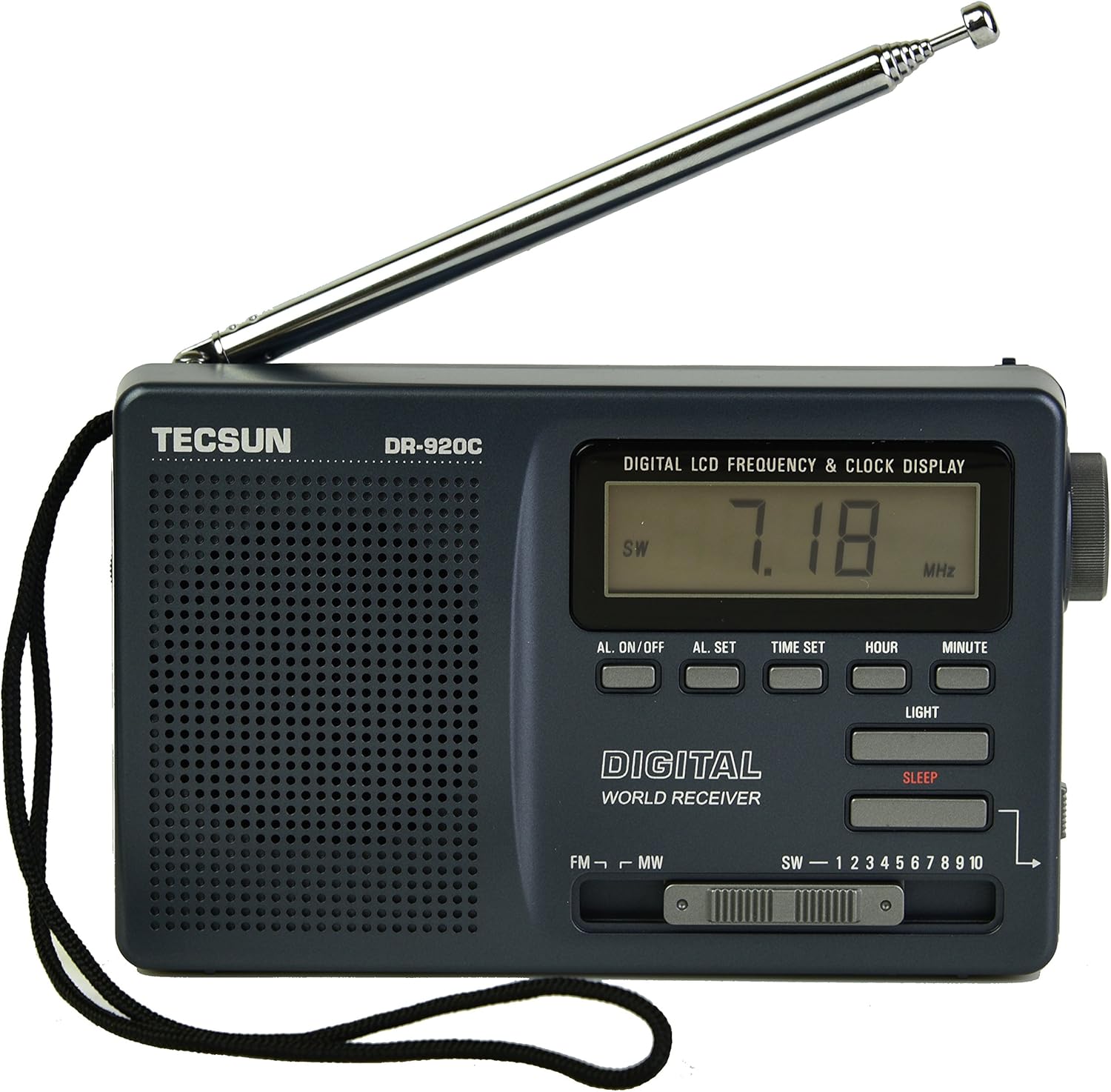 TECSUN DR-920C Digital FM/MW/SW World Band Radio (Black Color) Pack of 2