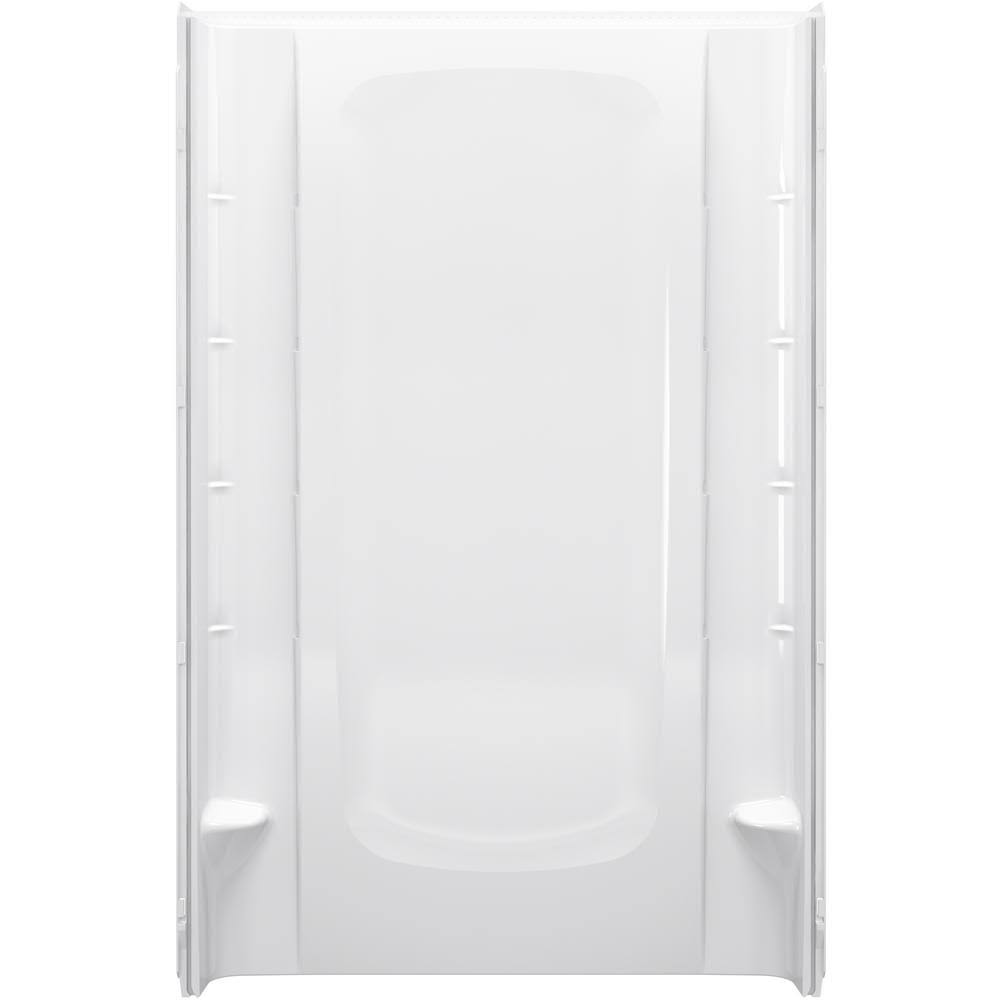 Sterling 48 in. x 76 in. 1-Piece Direct-to-Stud Alcove Shower Back Wall in White