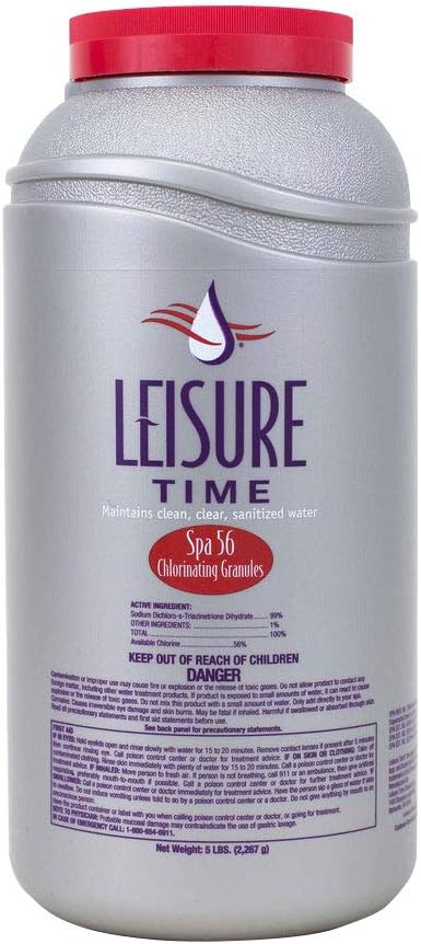 LEISURE TIME E5 Spa 56 Chlorinating Granules for Hot Tubs, 5 lbs Pack of 2