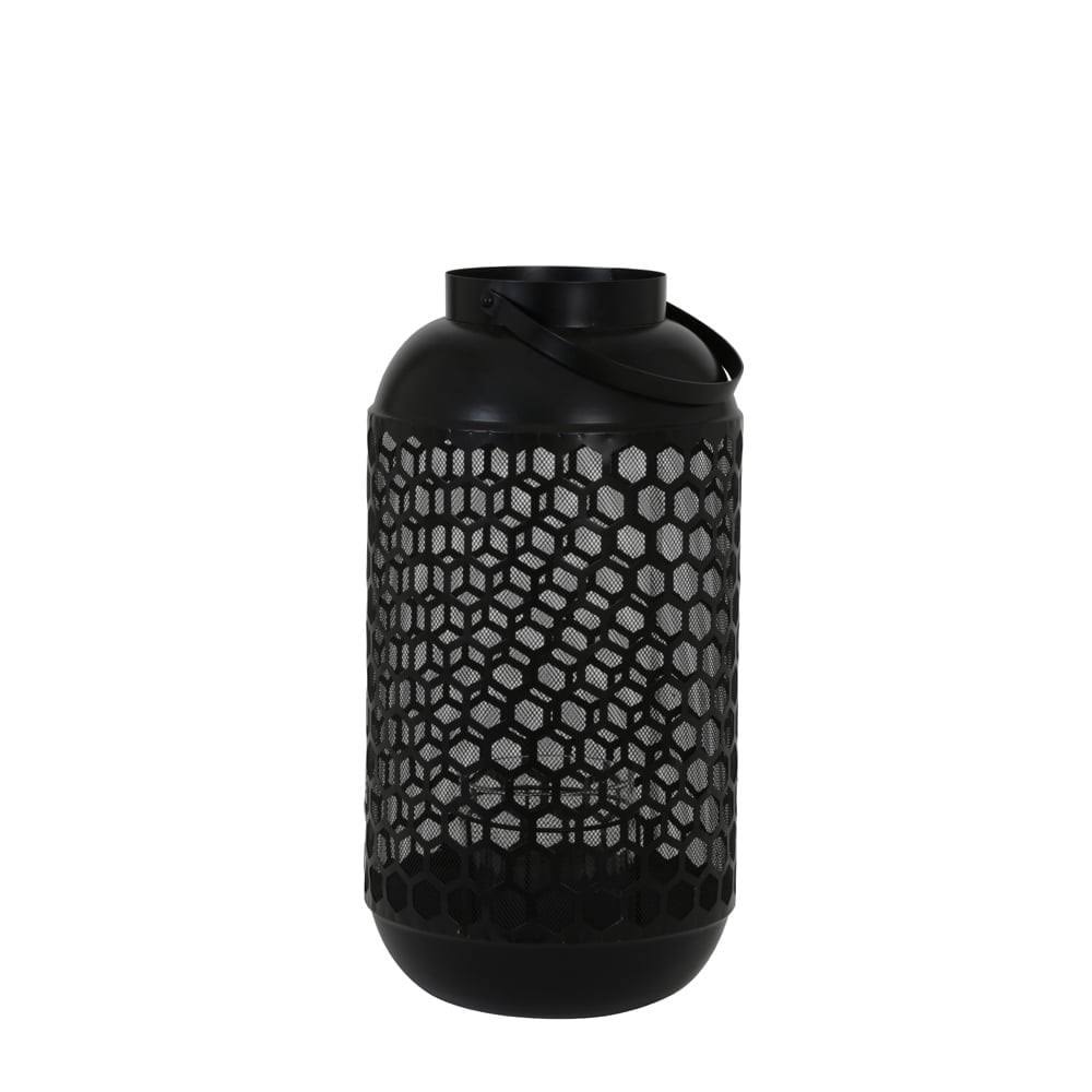 Light u0026 Living Hurricane 25.5x50cm Riglio Matted Black Indoor Candle Lanterns