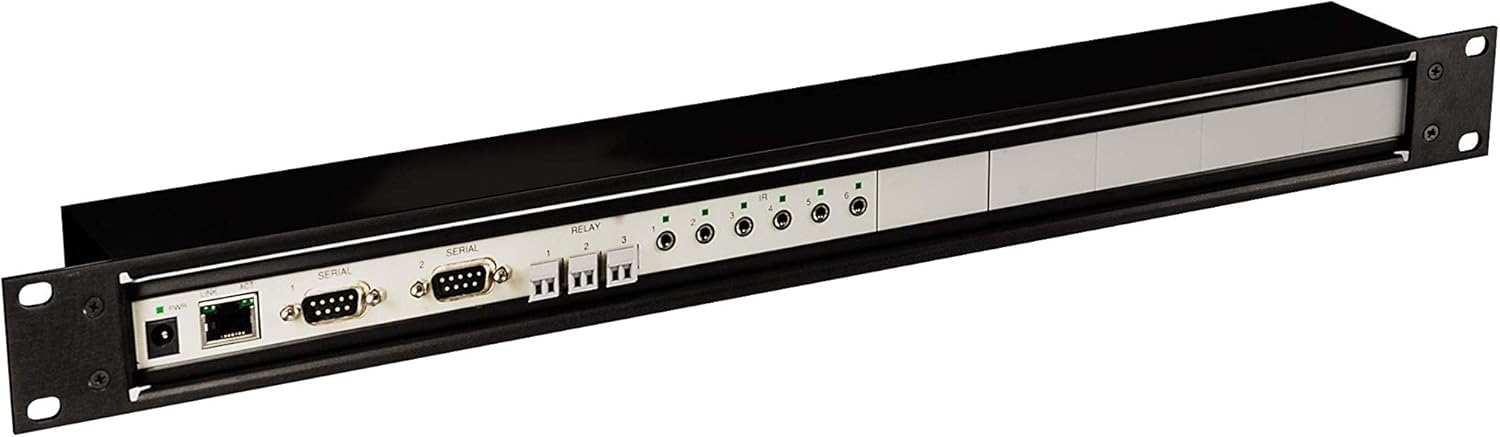 Global Cach&eacute; GC-100-18R Network Adapter with 18-Inch Rack Mount Kit - Connects RS232 Serial, Relay, Infrared Devices and Smart Sensors to a Wired Ethernet