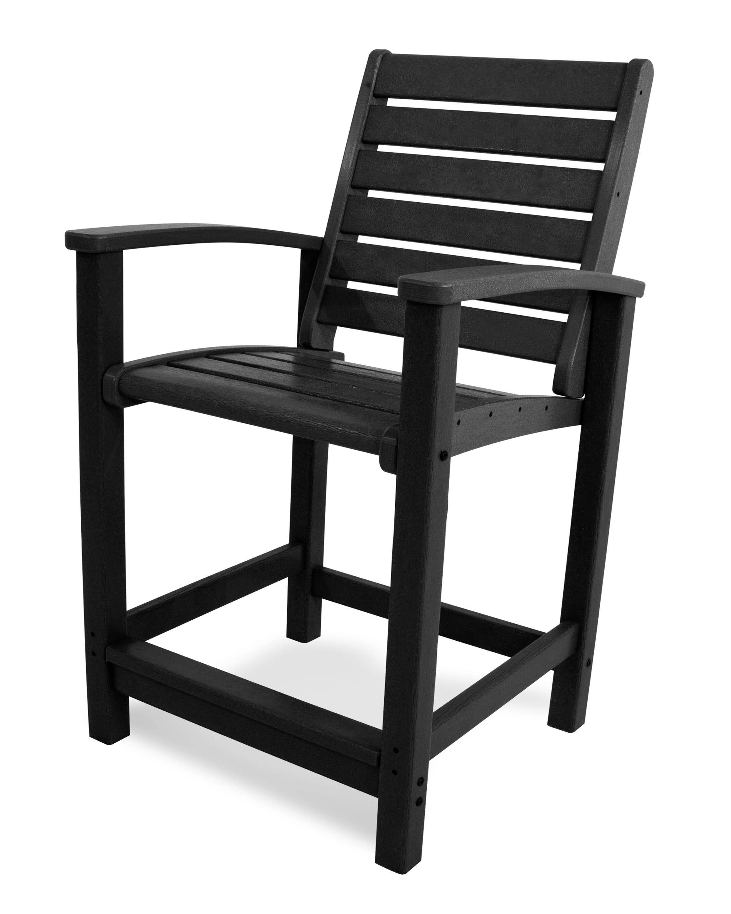POLYWOOD Signature Counter Chair - Black