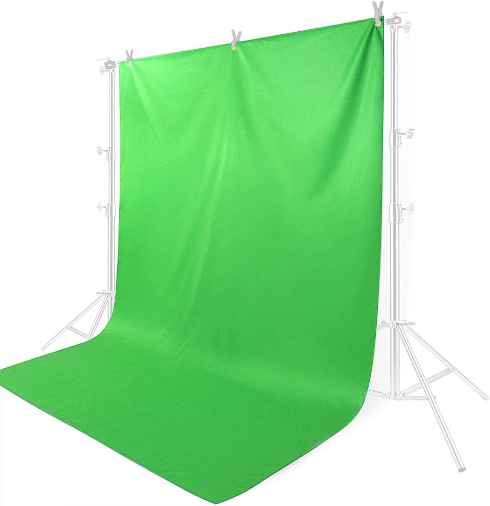 Fotga 2m x 3m / 6ft x 9ft Green Pure Cotton Muslin Photo Photography Backdrop Background for Photo Studio Shootings Video