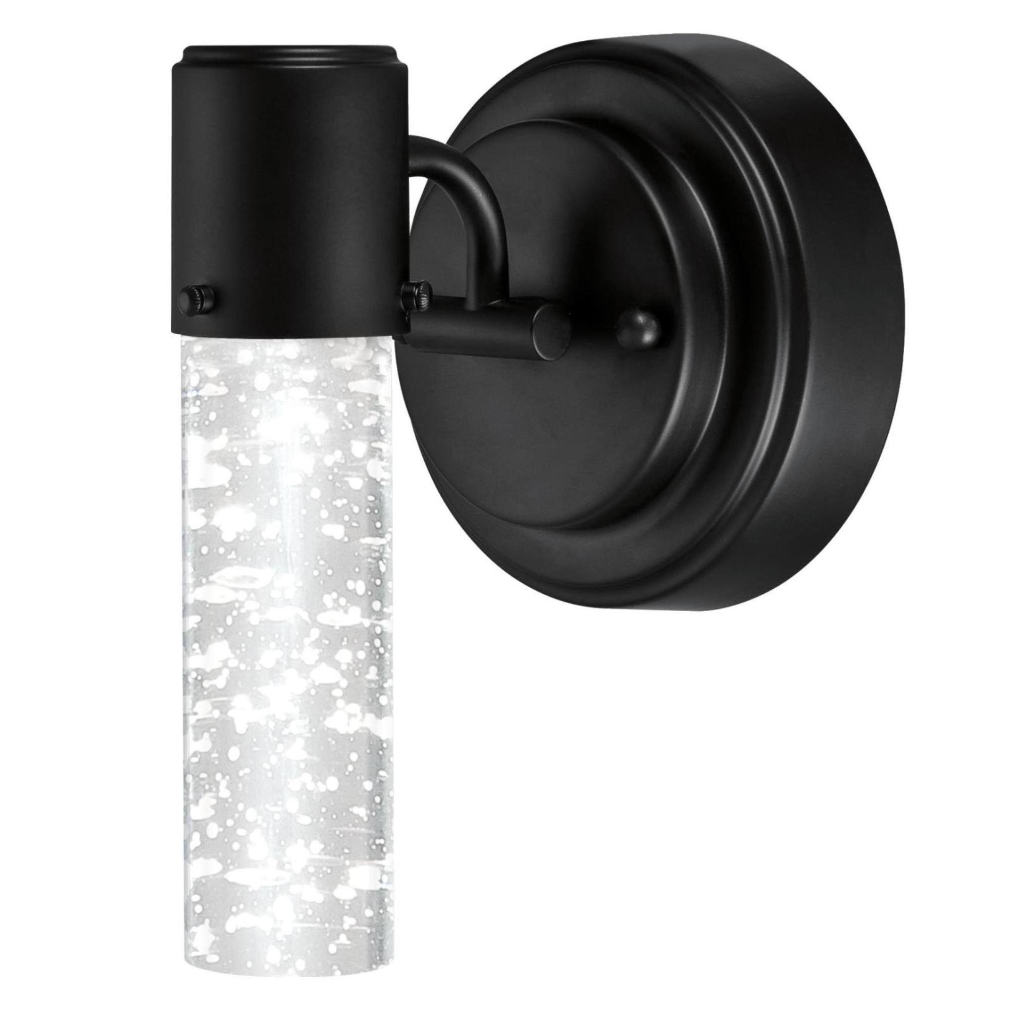 Westinghouse Lighting 6372400 8 Watt 1 Light LED Wall Fixture with Bubble Glass - Matte Black