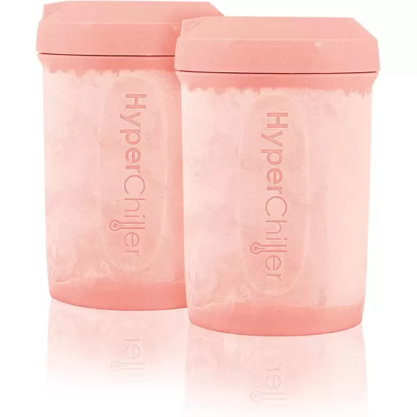 HyperChiller HyperChiller EBC-1023RG 2-Pack Patented Coffee Beverage Cooler, Ready in One Minute, Reusable for Iced Tea, Wine, Spirits, Alcohol, Juice, 12.5 OZ, Rose Gold