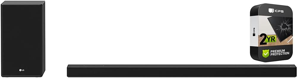 LG SP9YA 5.1.2 ch Sound Bar w Dolby Atmos & Works with Alexa and Google Assistant Bundle with 2 YR CPS Enhanced Protection Pack