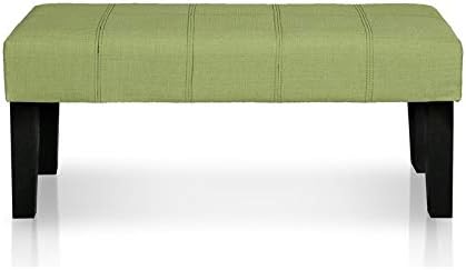 Furniture of America Braden Contemporary Fabric Accent Bench in Green