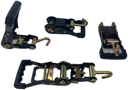 (4) Heavy Duty Black Handle Ratchet with Finger Hook