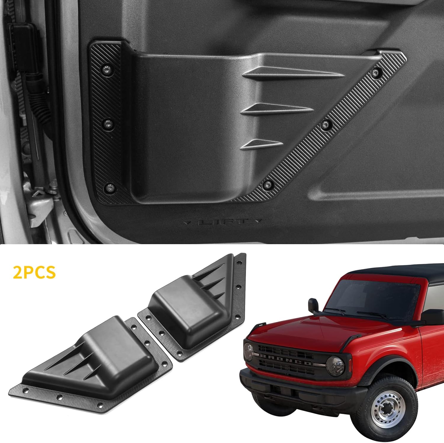 Maxzina Fit 2021 2022 Ford Bronco Handle Accessory Box Car Side Door Storage for 2022 Ford Bronco Accessories 4 Door 2 Door(Not Fit Bronco Sport)