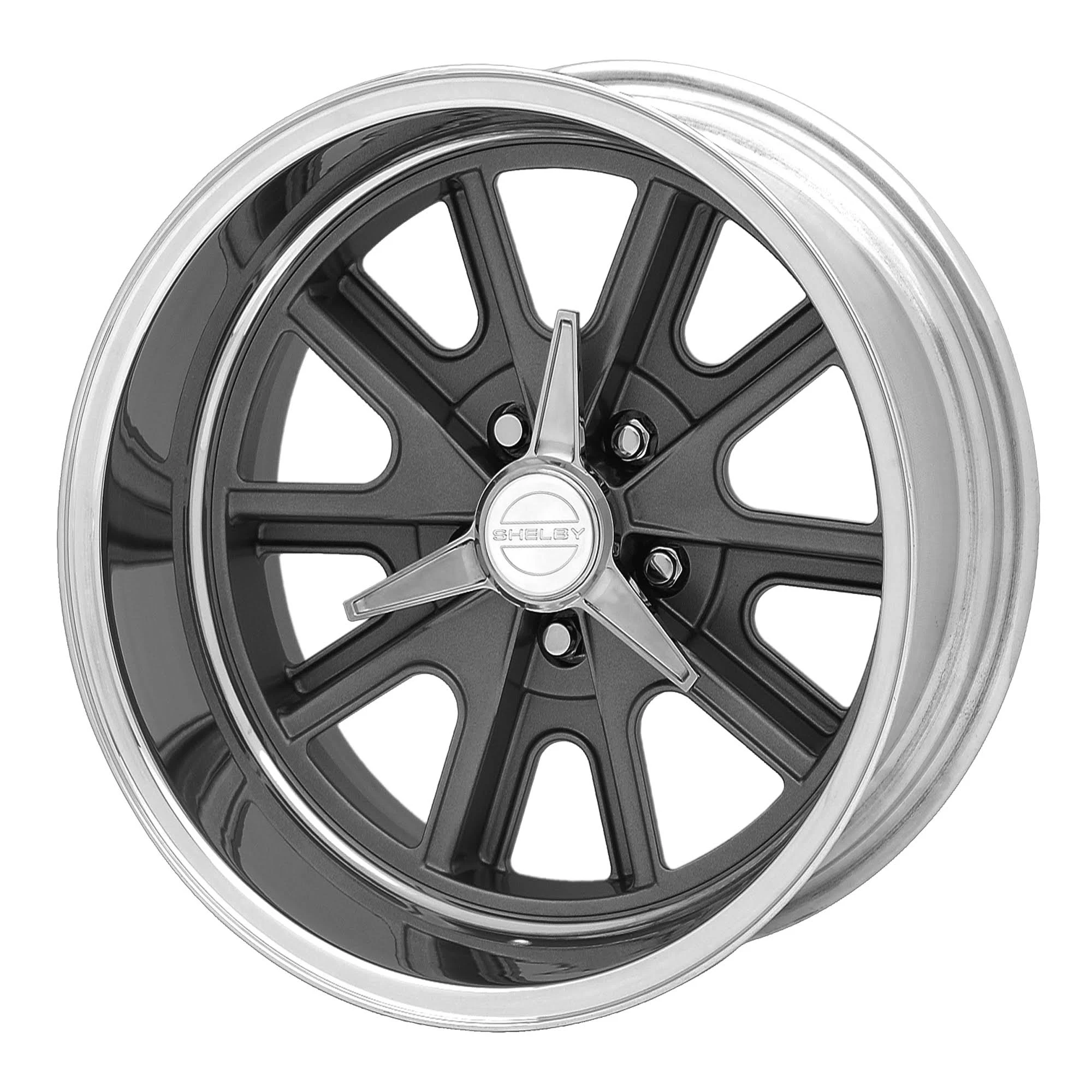 American Racing - VN427 Shelby Cobra 2pc Gray with Polished Lip