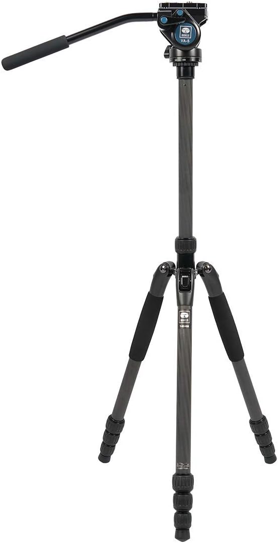 SIRUI T04S Series Carbon Fiber Tripod with VA-5 Compact Fluid Video Head (T-024SK+VA-5)