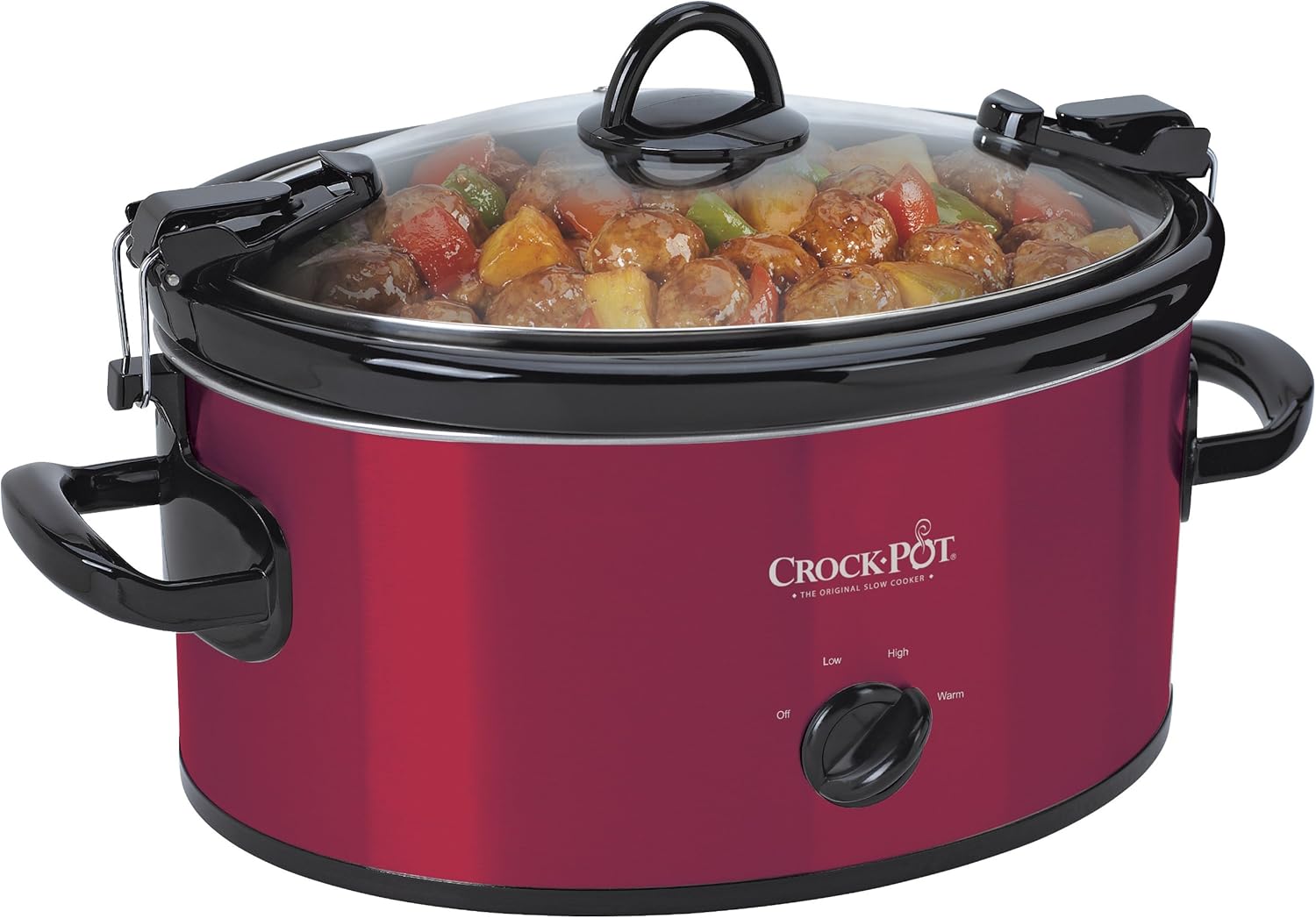 Crock-Pot 6-Quart Cook & Carry Oval Manual Portable Slow Cooker, Red - SCCPVL600-R Pack of 2