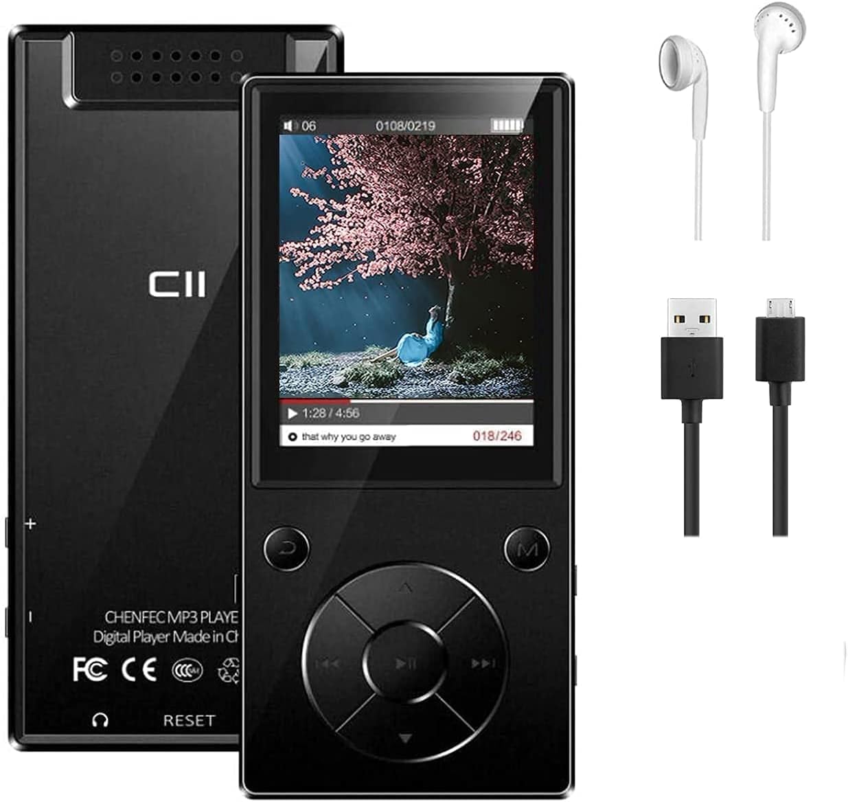 32GB MP3 Player with Bluetooth 5.1 Built-in Speaker, 2.4 Inch Large Screen HiFi Lossless Sound MP3 Music Player with FM Radio Voice Recorder for Kids Student Adult mp4 Player, Gifts for him Pack of 2