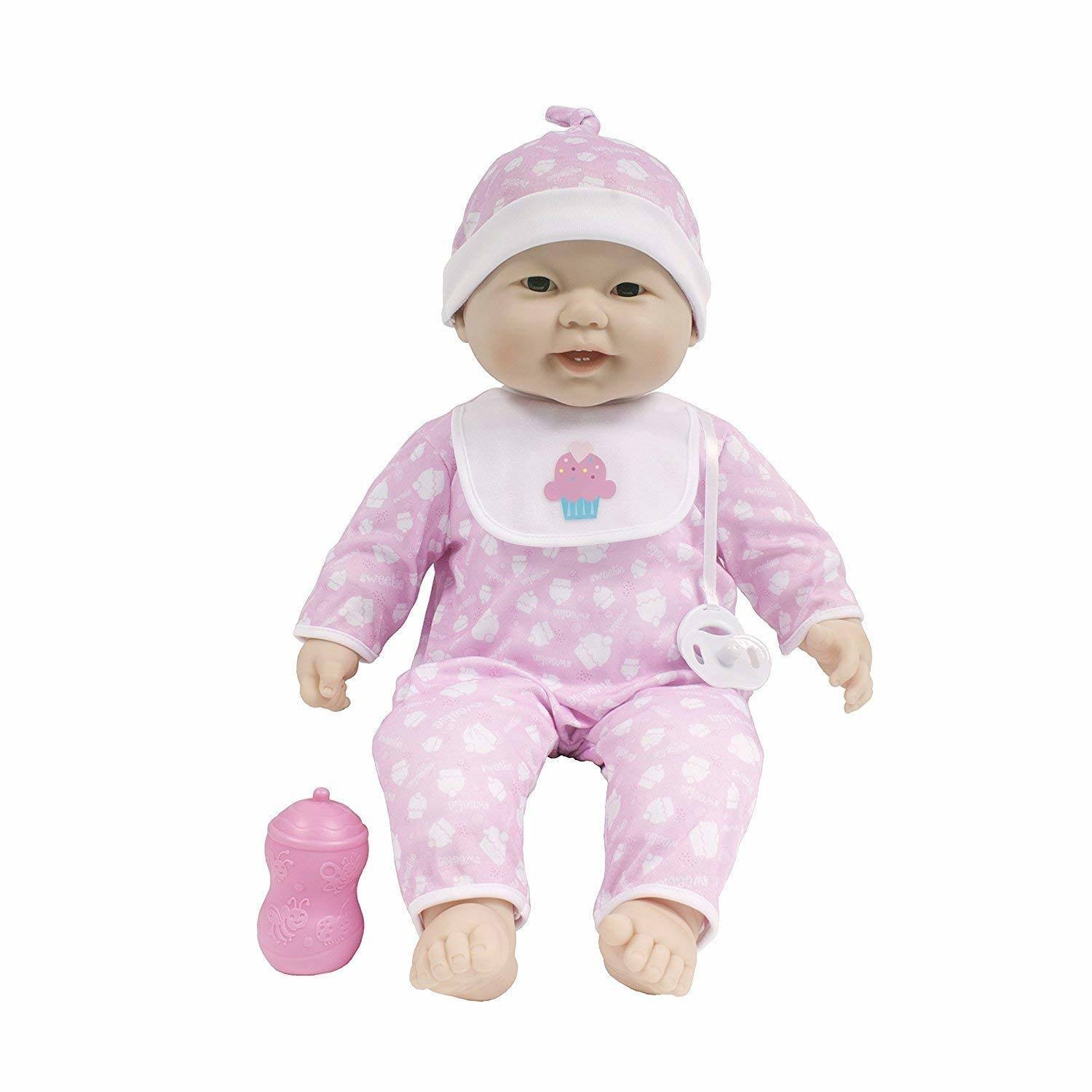 JC Toys Lots to Cuddle Babies Asian 20inch Purple Soft Body Baby Doll and Accessories Designed by Berenguer