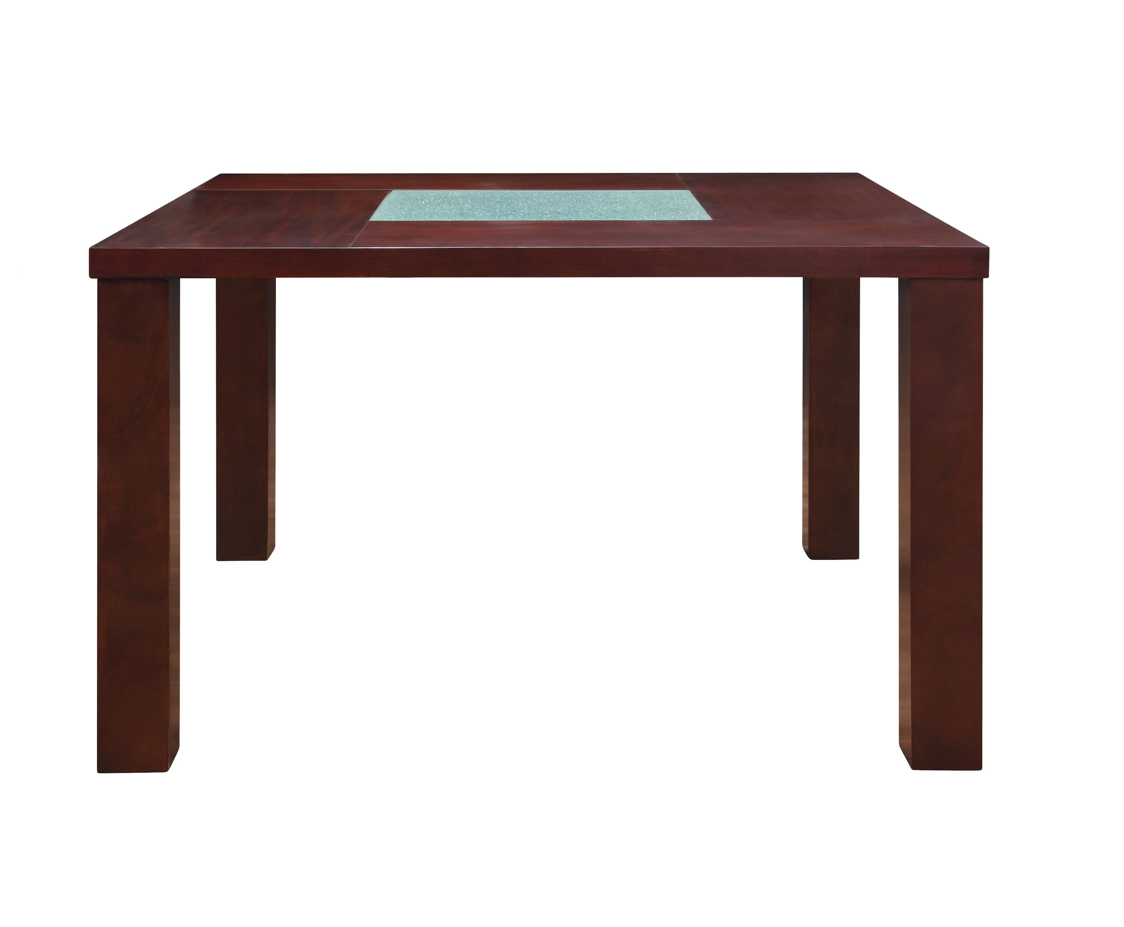 Acme Keelin Counter Height Table, Espresso u0026 Crackle Glass